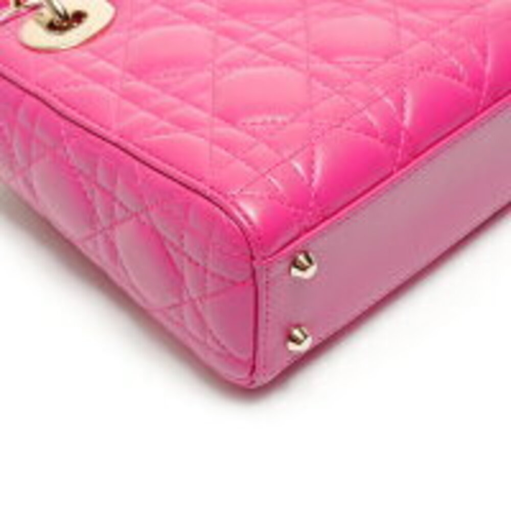 Christian Dior Lady Lambskin Shoulder Bag Pink - Picture 5 of 13